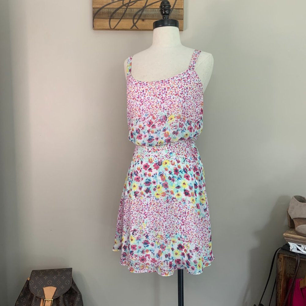 Multi Spring Colored‎ Floral Dress Adjustable Straps